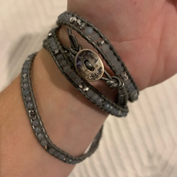 Chan Luu silver / grey wrap bracelet - Picture 3 of 7